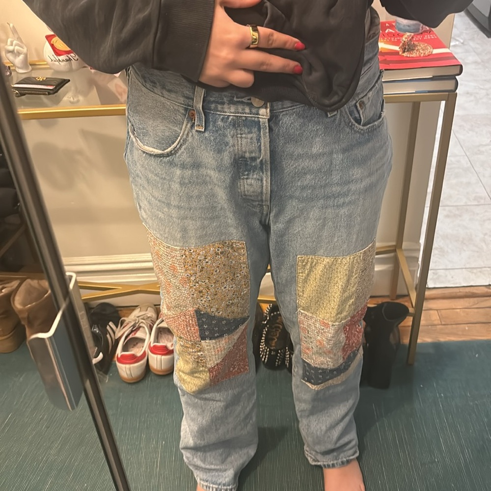 Patchwork Blue Jeans - image 7